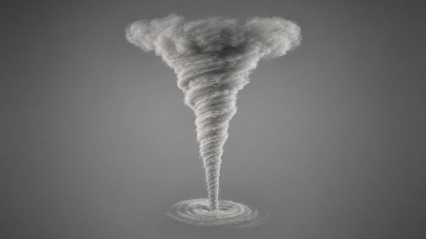 Tornade procédurale sur fond gris